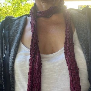 darling crocheted skinny scarf or hip belt